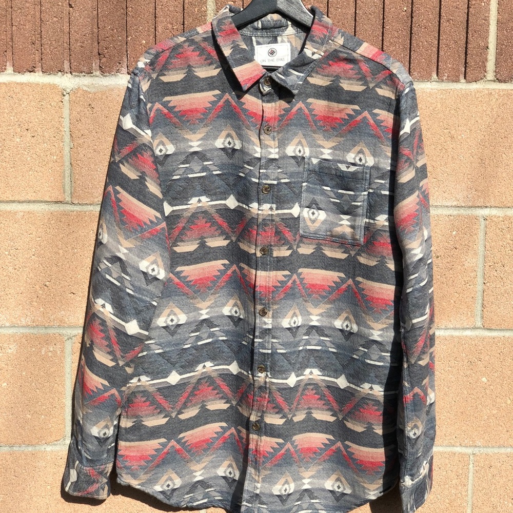 On The Byas Men’s Long Sleeve Button-Up